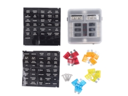 Caja De Fusibles De Hoja Atc Ato Impermeable De 6 Vías 12v-24v Cc Con Indicador Led Para Automóviles Y Marinos