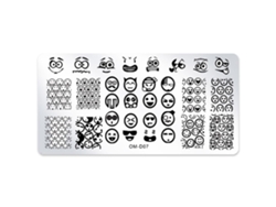 Placa Rectangular Para Estampar Clavos Con Diseños Geométricos De Plantas Om-d07