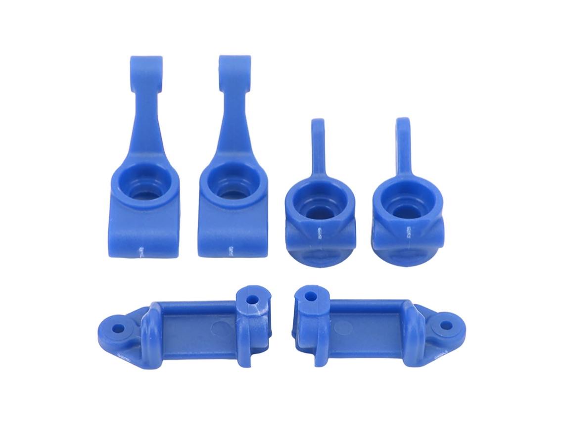 Conjunto De Copa De Dirección Y Eje Trasero Con Soporte De Buje En C Para Coche Rc Rustler Stampede Slash 2wd 1/10, Azul Oscuro