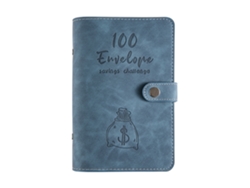Reto De Ahorro Con 100 Sobres: Cuaderno De Presupuesto De Piel Sintética Con Sobres, Tarjetas Y Etiquetas De Pvc.