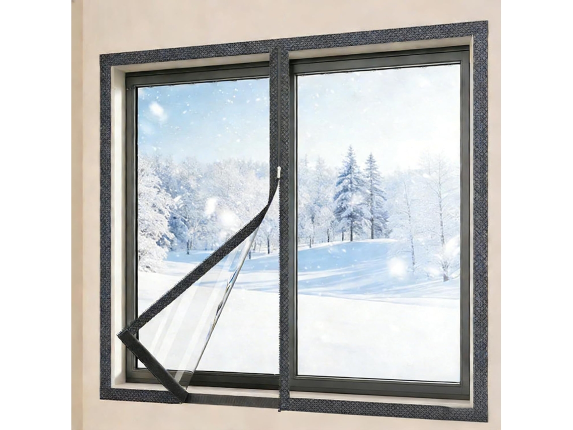 Kits De Aislamiento Reutilizables Para Ventanas, Kit Invierno Lámina Aislante Térmica Alta Durabilidad, Apt...