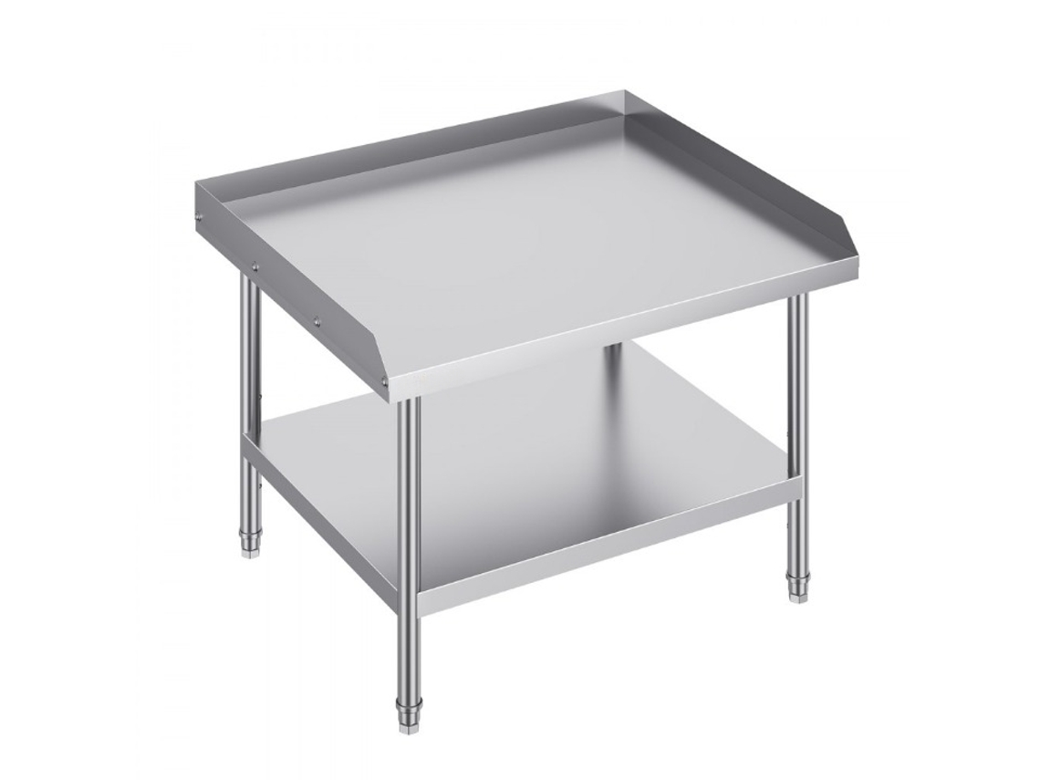 Mesa de Trabajo de Acero Inoxidable 762x914x660mm Ajustable con Estante Tekmaquinas