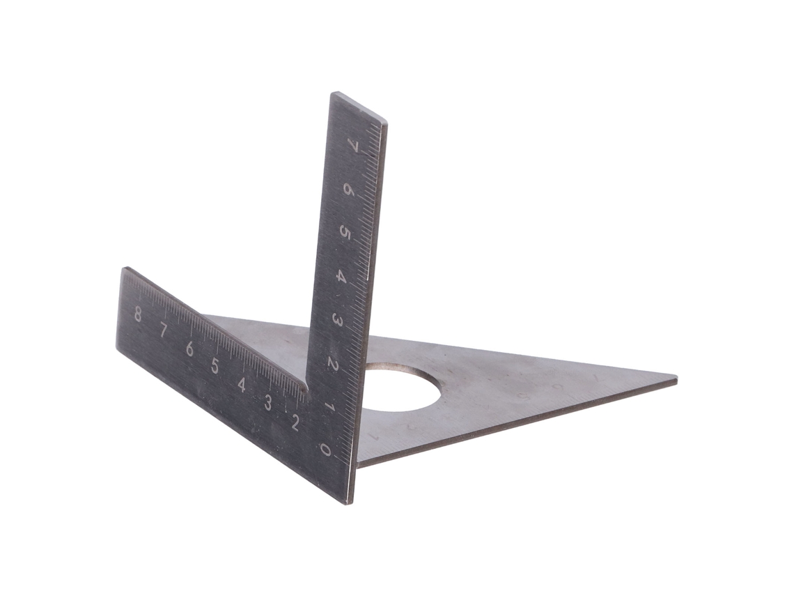 Regla De Ángulo Recto De 90°/45° De Acero Inoxidable Para Carpintería Y Marcado Preciso.