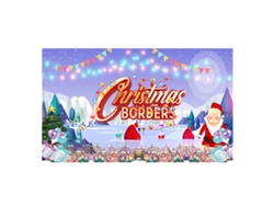Panel decorativo navideño, fondo rojo con Papá Noel y árbol de Navidad. TRUYUETY
