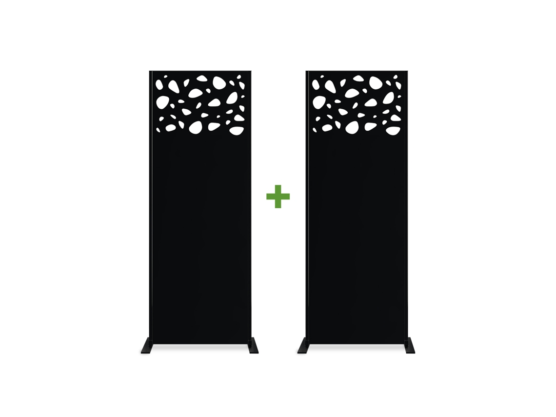 Conjunto de 2 paneles decorativos SUNNY Black H.160cm motivos