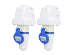 Conector de alimentación circular de 3 pines con enchufe industrial, 220-250 V, 16 A, 2 pines (par)
