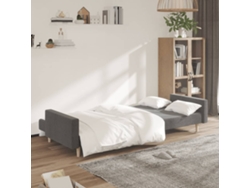 Sofá Cama De 2 Plazas Tela Gris Claro