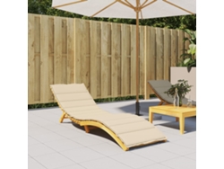 Cojín grande para tumbona, 200x70x3 cm, tela Oxford, color beige, HARLANV1