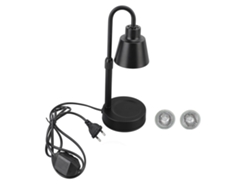 2026-lámpara Calientevelas Regulable Con Temporizador Y Altura Ajustable Decorativa Retro Para Derretir Cera Con 2 Bombillas Plug Eu Negro