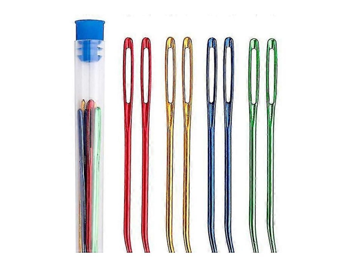 Juego De 8 Agujas De Tapicería Curvas Con Ojos Grandes Para Tejer, Coser Y Bordar.