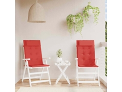 Cojines De Silla Con Respaldo Alto 2 Uds Tela Oxford Rojo