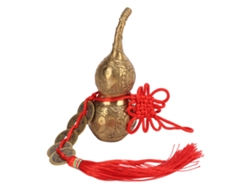 Calabaza Decorativa Pequeña Hecha A Mano De Latón Para Oficina Y Hogar Con Símbolo De Buena Suerte