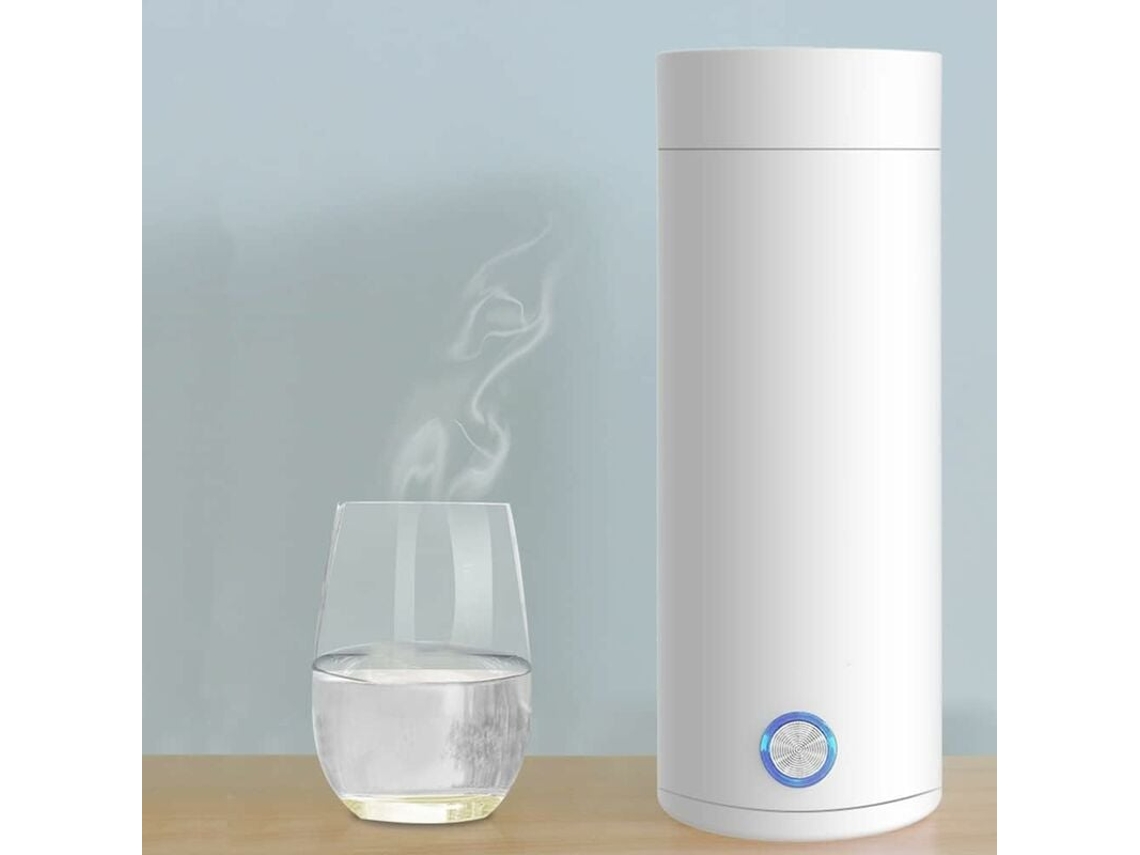 Hervidor eléctrico de 400 ml, 3 en 1, de viaje, minihervidor y minitermo, 300 W, de acero inoxidable para té, leche y café, con apagado automático.