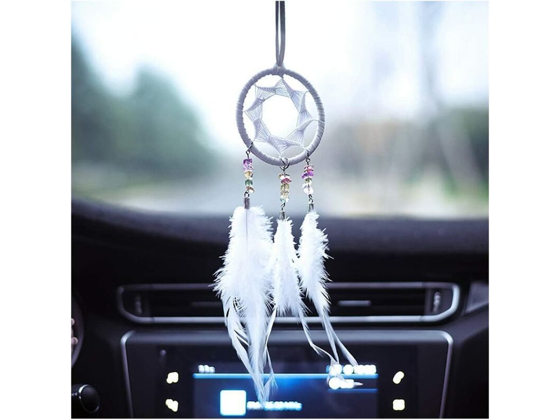 Atrapasueños Mini Hecho A Mano Con Plumas Para Coche, Pared, Decoración Del Hogar