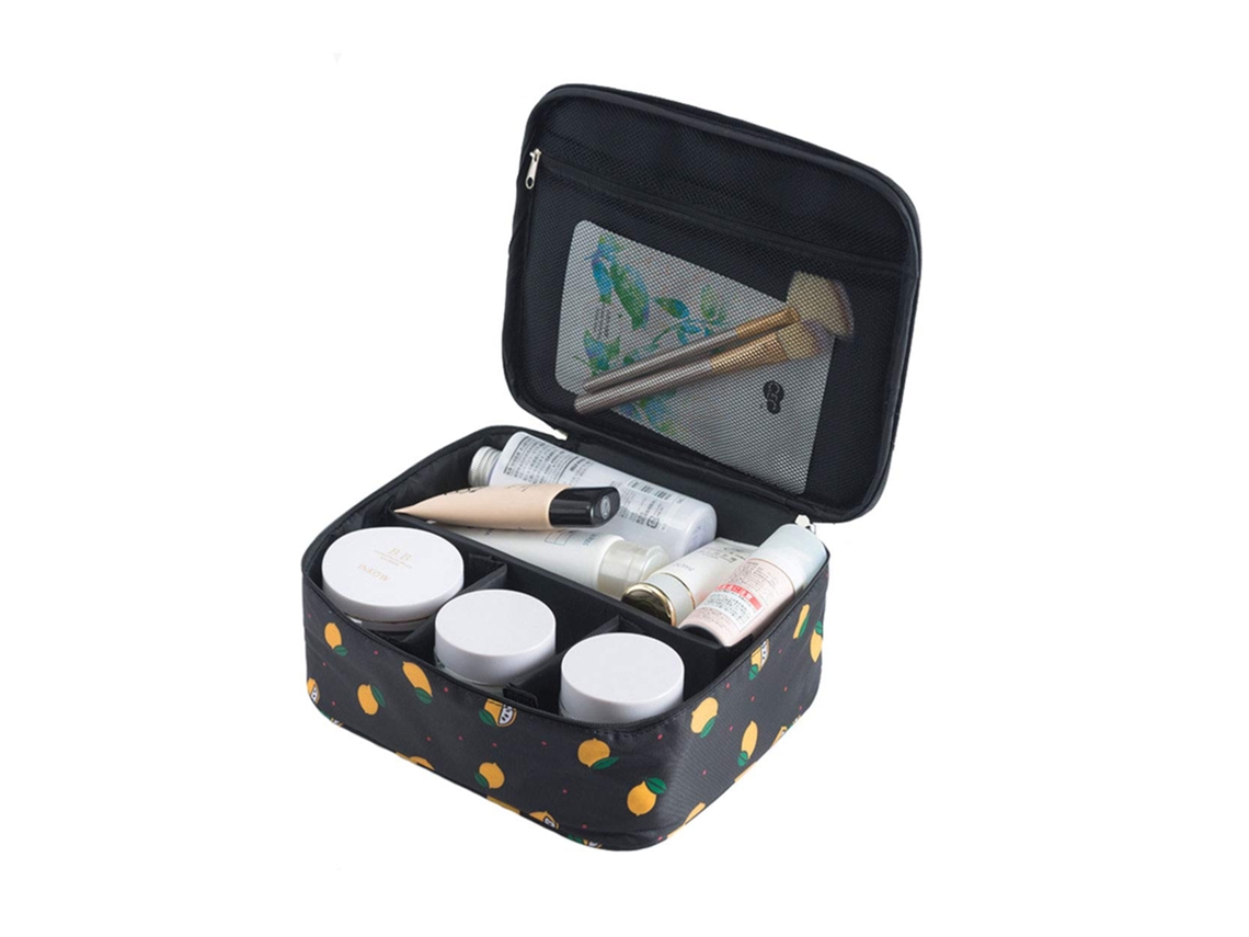 Neceser de viaje, bolsa portátil para maquillaje amarillo (24x20x2cm) Kofihety