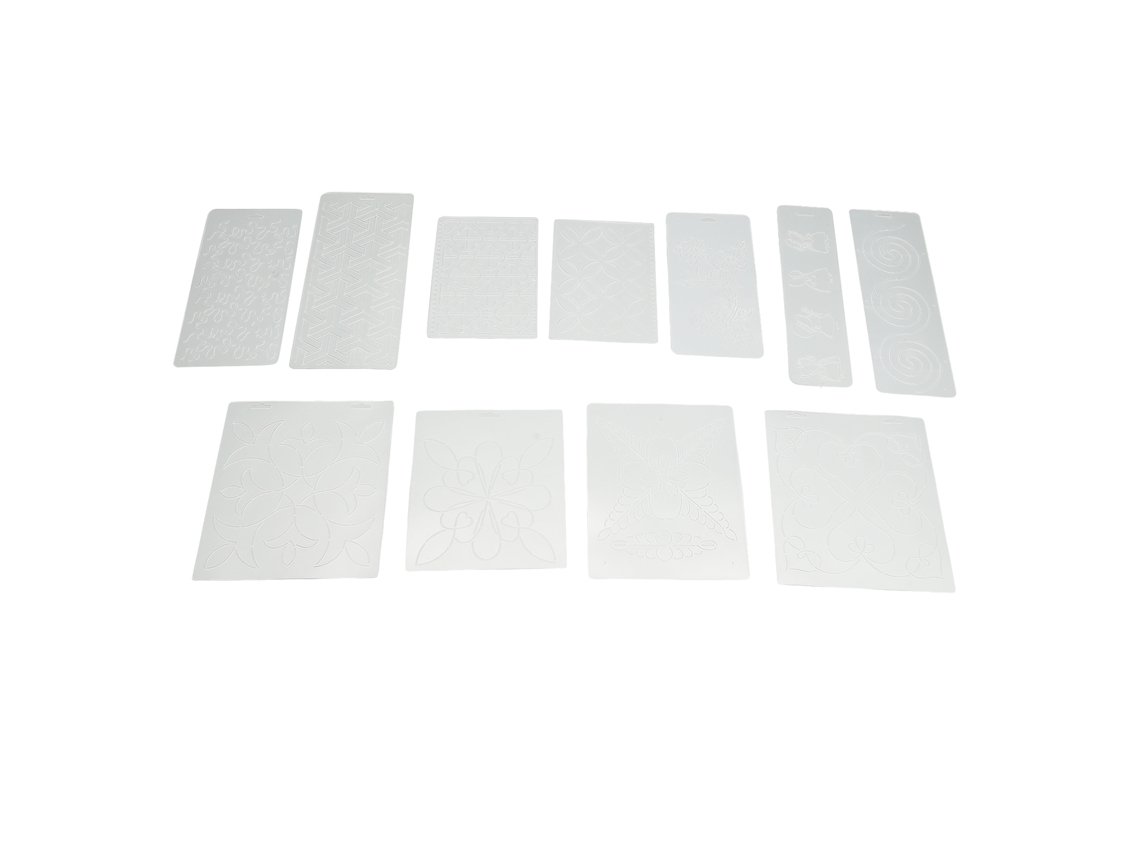 Kit De 11 Plantillas Plegables Para Patchwork Y Acolchado - Herramienta De Costura Artesanal En Pp
