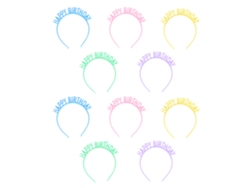10 Piezas De Tiaras De Feliz Cumpleaños, Ligeras, De Plástico Vibrante Para Fiestas De Niñas.