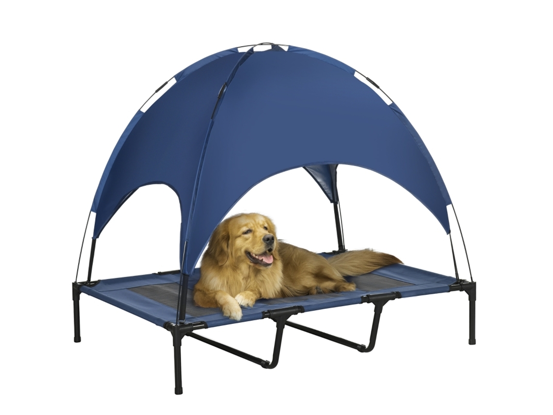 Cama De Exterior Con Funda Plegable, Azul, 122x92x108cm
