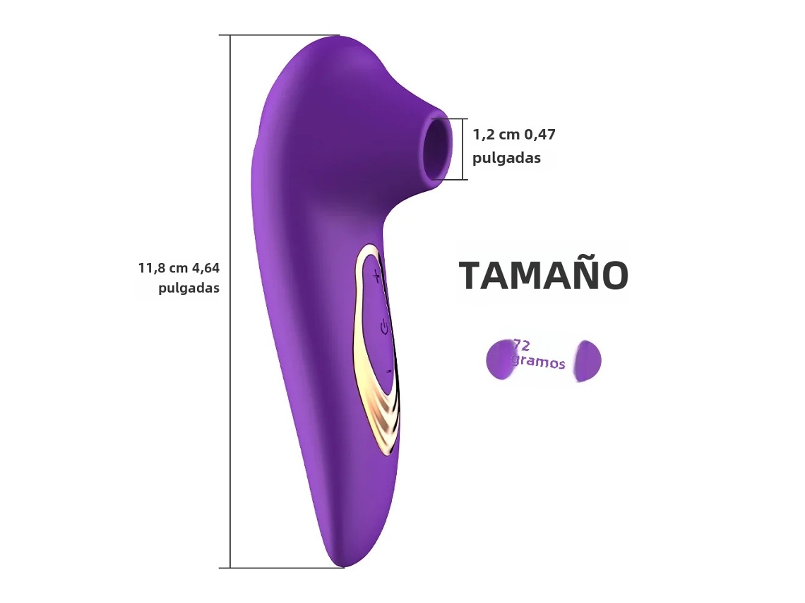 Vibrador femenino MDUG con estimulador clitoriano y masturbador silencioso (morado)