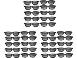 30 gafas 3D polarizadas pasivas Imix para pantallas de cine SFUSHOS