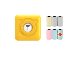 Mini Impresora Térmica Portátil Bluetooth, Amarilla, Para Fotos, Notas, Planes De Trabajo E Impresión De Papel.
