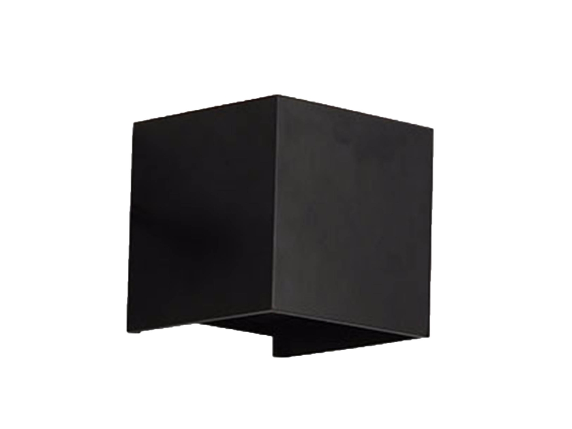 Bj-lámpara De Parede Led Quadrada Preta 12w 3000k Luz Quente Decorativa De Liga De Alumínio Para Lar