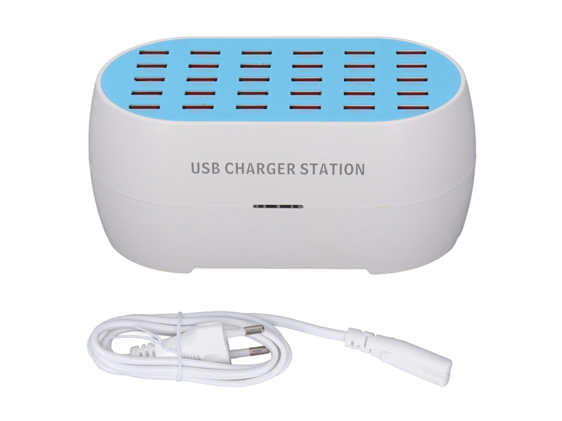 Cargador Usb De 30 Puertos 160w Estación De Carga Rápida Inteligente Con Seguridad Alta 100‑240v Plug Eu