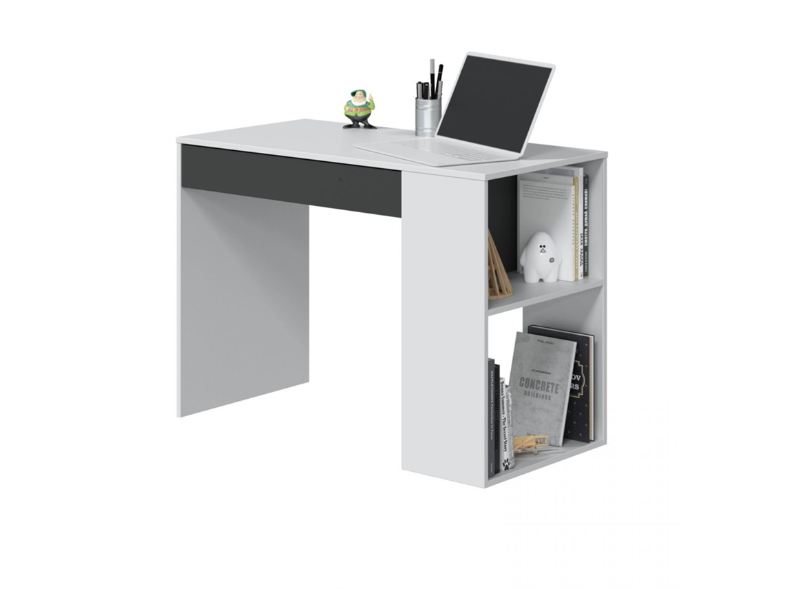 Mesa de escritorio Masster Blanco Artik (Blanco Mate) - Gris Grafito 101 x 73 x 50 cm