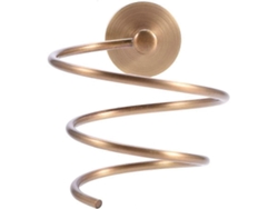 Soporte de latón para secador de pelo, organizador de baño con estante para el cabello y redecilla para el cabello. GOKOCO
