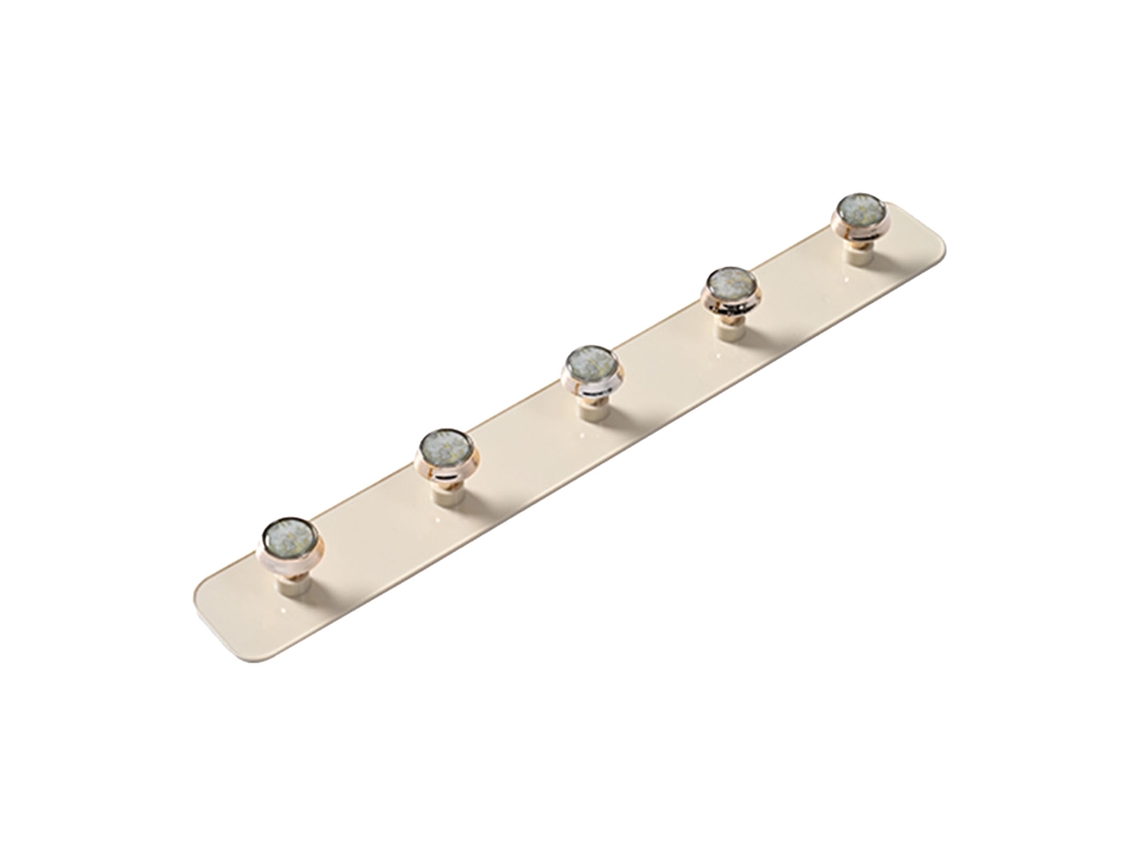 Gancho de pared redondo con 5 ganchos multifuncionales autoadhesivos para baño, cocina y dormitorio.