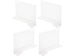 Juego 4 Separadores Armario Plástico Pp Transparentes Prácticos Duraderos Ideales Organizar Accesorios Ropa
