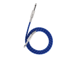 Cable Mono Para Guitarra De 6,35 Mm, Conector Macho-macho, Fibra Óptica, Color Azul, Para Instrumentos Eléctricos, 1 M.