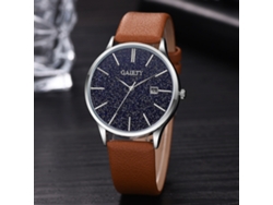 Reloj De Cuarzo Para Hombre Con Diseño De Cielo Estrellado Y Correa De Cuero Sintético De Moda (10)