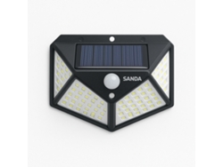Luz de entrada LED Sanda SD 6003 negra con sensor de movimiento, 3 modos de luz y panel solar