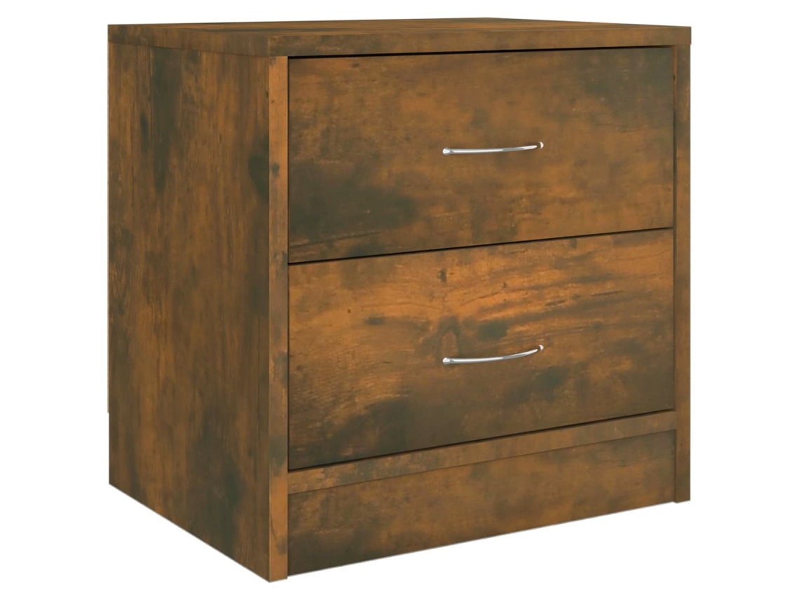 Mesita de noche MAISON EXCLUSIVE en derivados de madera de roble ahumado (40x30x40 cm)