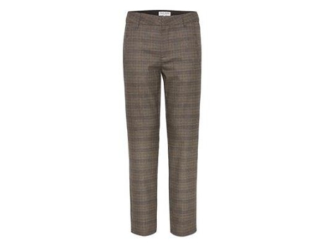 Pantalones de Mujer PULZ JEANS Bindy Check Marrón (42)
