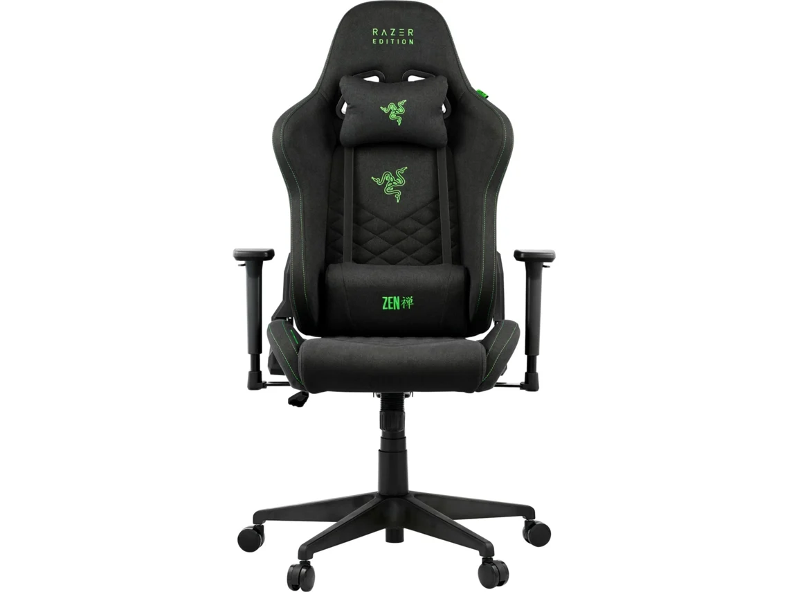 Tarok Natrix Cloth Butaca Para Jugar Asiento Acolchado Negro, Verde Razer