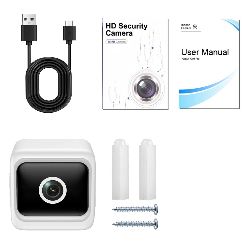 Minicámara Hd 1080p (blanca, 64 Gb) - Vigilancia De Seguridad - Batería Integrada - Visión Nocturna - Cámara Para Salpicadero De Bicicleta