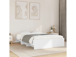 Estructura De Cama Madera De Ingeniería Blanca 120x200 Cm