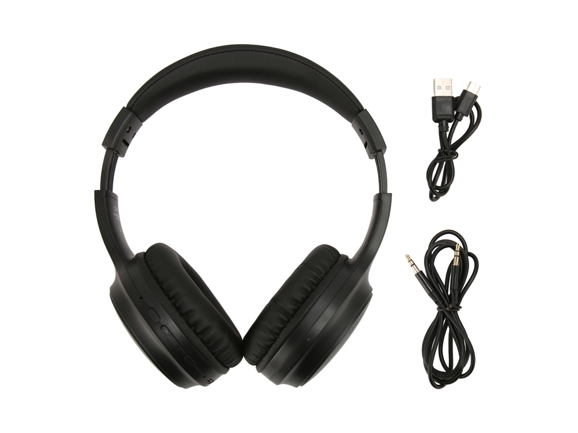 Auriculares Bluetooth Con Cancelación Activa De Ruido, Plegables, Modo De Reproducción Dual, Color Negro.