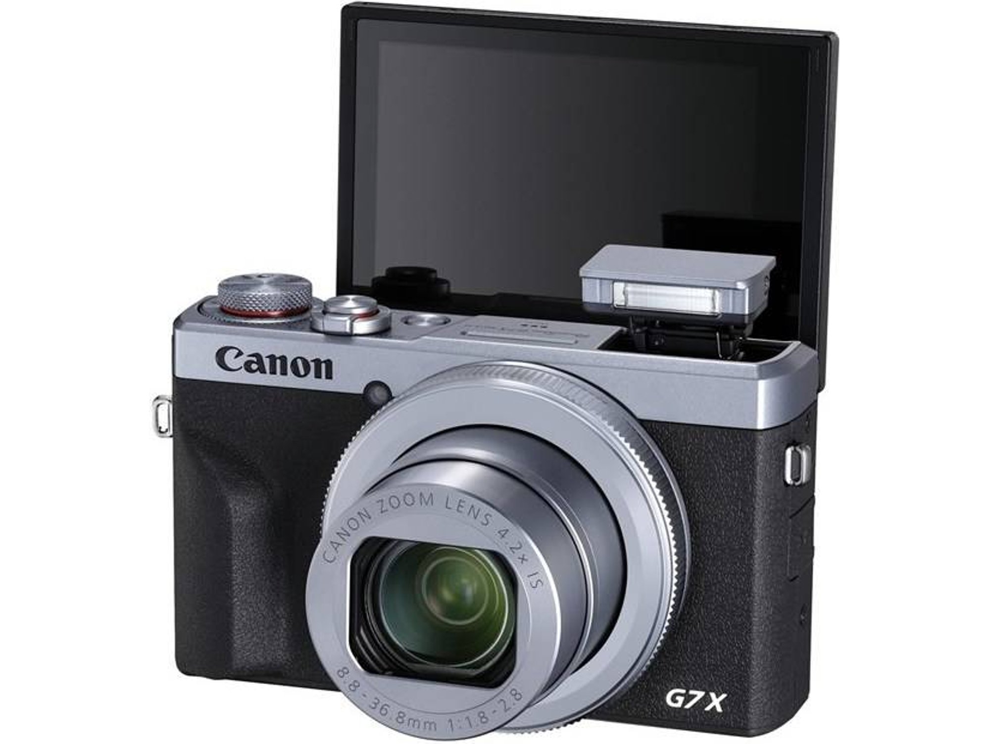 Cámara Compacta CANON Powershot G7X Mark III (Plateado - 20.1 MP - ISO: 125  a 12800 - Zoom Óptico: 4.2x)