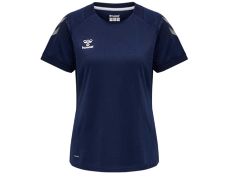 Camiseta de Mujer para Fútbol HUMMEL Lead Poly Azul (XS)