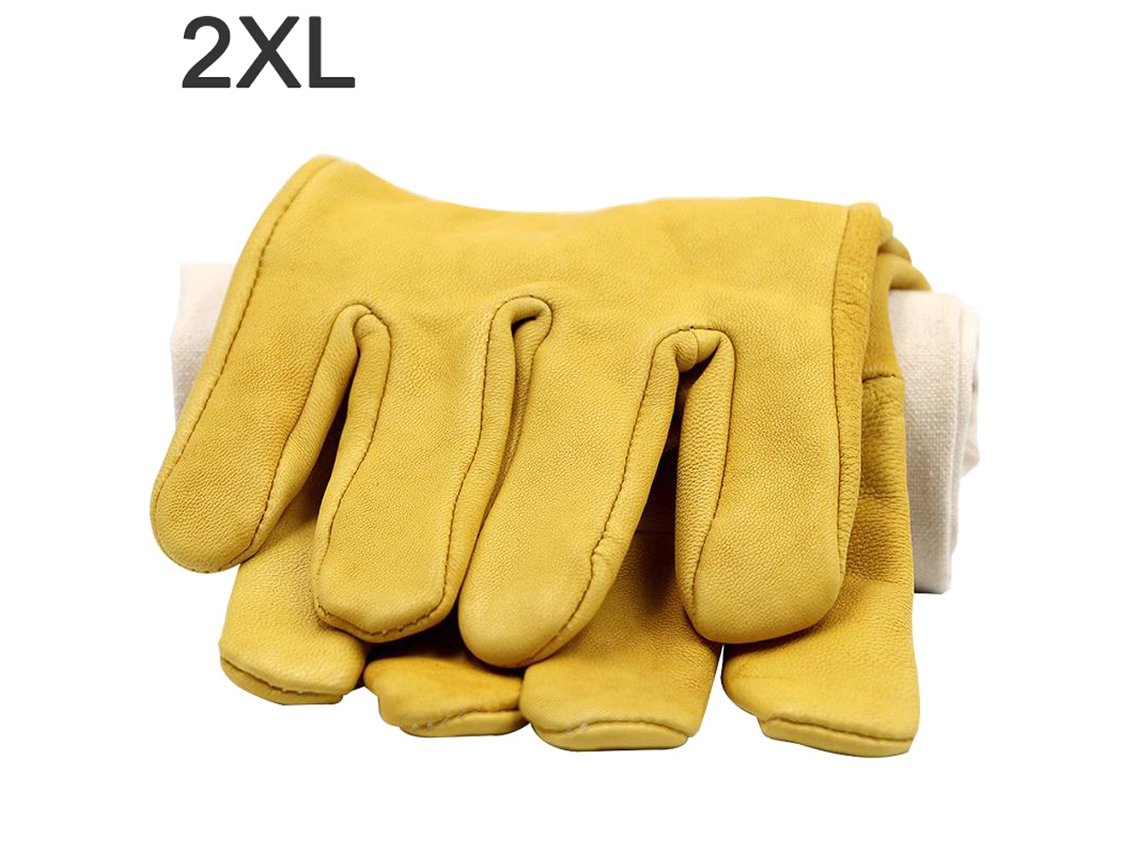 1 Par De Guantes De Apicultura Resistentes De Piel De Cabra Para Brazos Largos, Ideales Para Apicultores Principiantes.