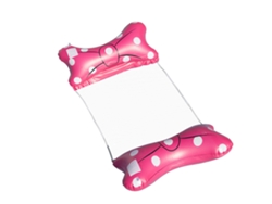 HYMNORA Tumbona Flotante Hinchable Hieefi, Hamaca Acuática Plegable en Forma de Arco, Color Rojo Rosa