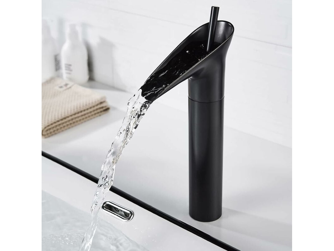 JILLIOPER Elegante grifo de fregadero de recipiente alto, construcción de acero inoxidable que garantiza la durabilidad y la resistencia a la corrosión, para us