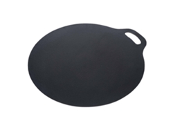 Plancha Inducción Hierro Fundido Curado, Budare 38cm Pizza, Crepes Para Fuego, Barbacoa, Horno Victoria 34573 Negro