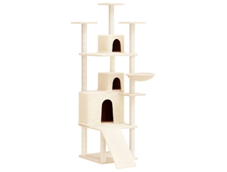 Rascador Para Gatos VIDAXL Con Postes De Sisal Crema 175 cm