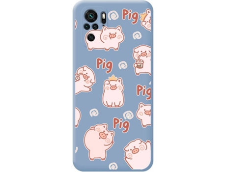 Carcasa Xiaomi Redmi Note 10 / 10S TUMUNDOSMARTPHONE Cerdos Azul