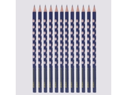 Lápices triangulares HB de madera de haya para escribir y dibujar, 12 unidades.