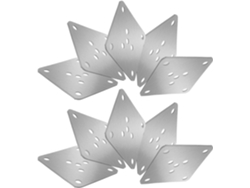 10 6x6 2 4 Paquete De Placas De Fijación De Metal Espesor Cm Agujeros Mm,